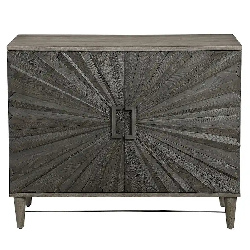 Uttermost Shield Grey Oak 2-door Cabinet