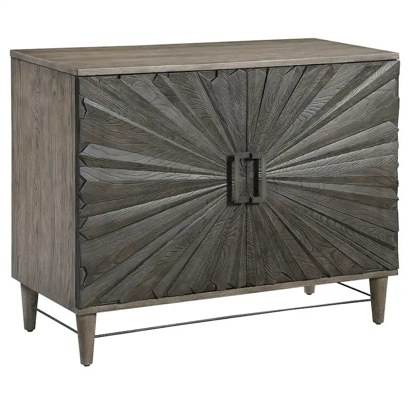 Uttermost Shield Grey Oak 2-door Cabinet
