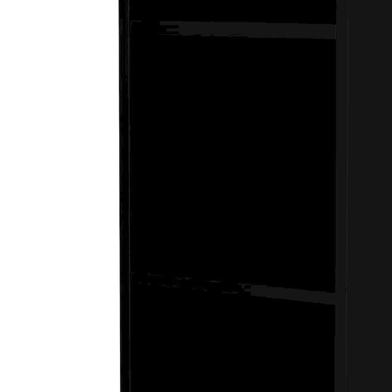 Standing 5 Compartments 1 Drawer 1 Door MDF Barber Cabinet Black