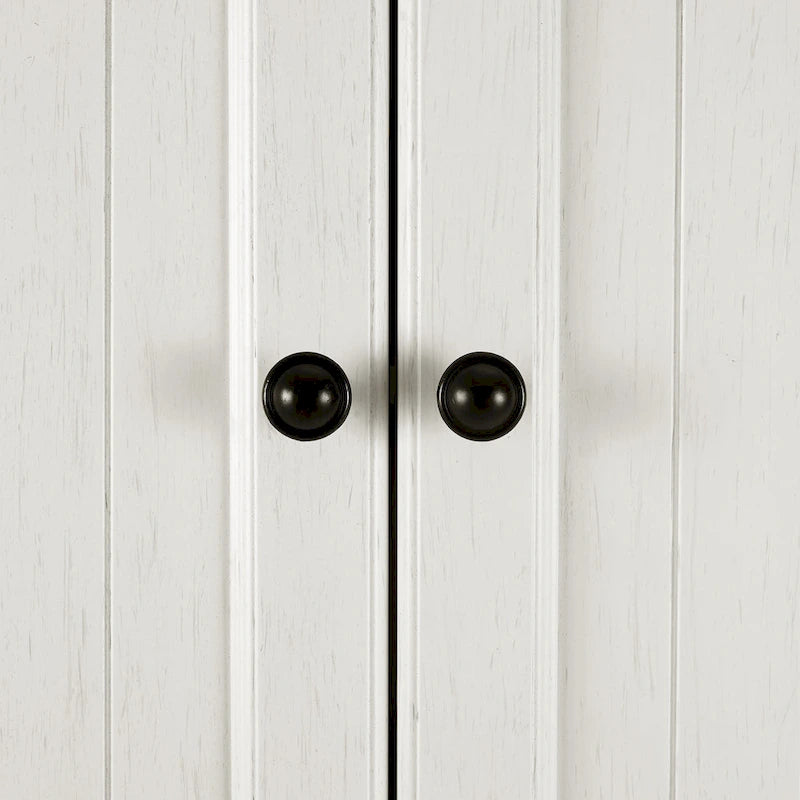 Crosley Seaside Space Saver Cabinet Distressed White