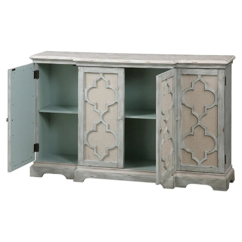 Uttermost Sophie Sea Grey 4-door Cabinet