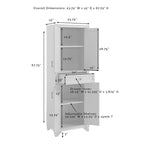 Crosley Tara 2-piece Pantry Set - 47.5W x 15D x 67.75H