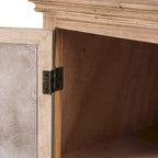 White and Brown Wood 2-Drawer and 1-Door Slim Storage Cabinet - 48.3 Tall