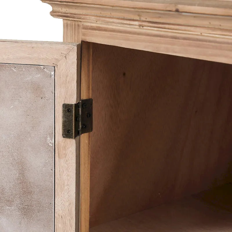 White and Brown Wood 2-Drawer and 1-Door Slim Storage Cabinet - 48.3 Tall