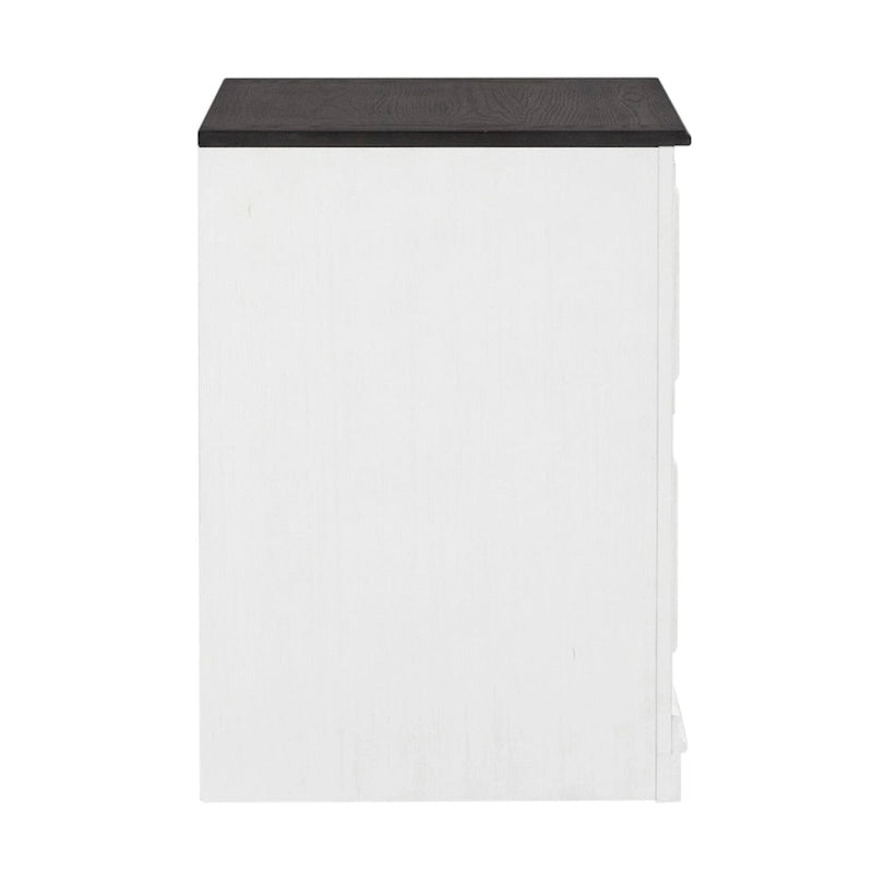 Allyson Park Wirebrushed White Bunching Lateral File Cabinet