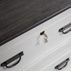 Allyson Park Wirebrushed White Bunching Lateral File Cabinet