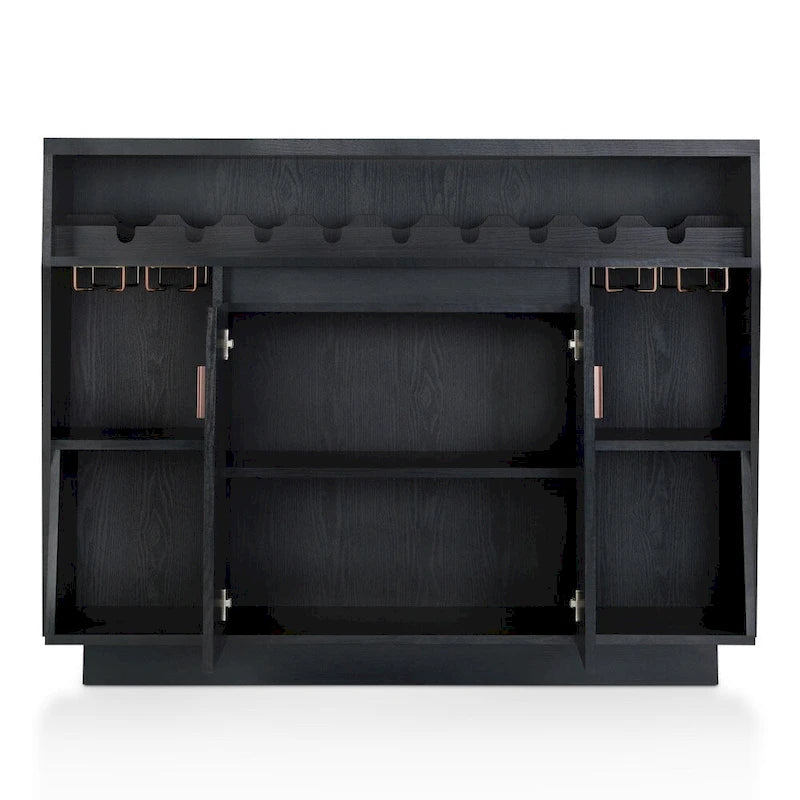 Furniture of America Ping Contemporary Black 47-inch 4-shelf Dining Buffet