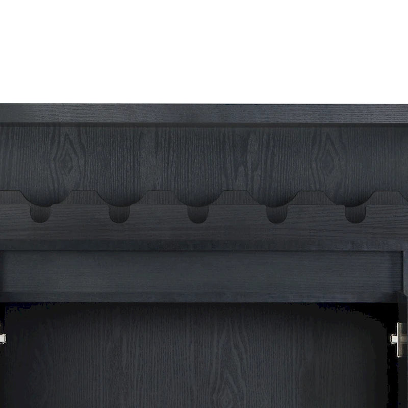 Furniture of America Ping Contemporary Black 47-inch 4-shelf Dining Buffet