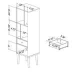 Baxton Studio Ellingham Mid-century Retro Modern 1-drawer Sideboard Storage Cabinet Bookcase Organizer