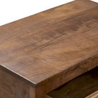 Cowhide Three-Drawer Wooden Chest - Western/ Rustic - 30x17x31