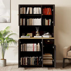 Sideboard Buffet w/Hutch, Kitchen Storage Cabinet w/Adjustable Shelves