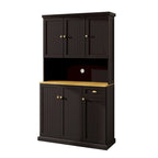 Sideboard Buffet w/Hutch, Kitchen Storage Cabinet w/Adjustable Shelves