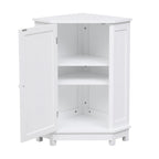 Triangle Corner Storage Cabinet with Shelf - N/A