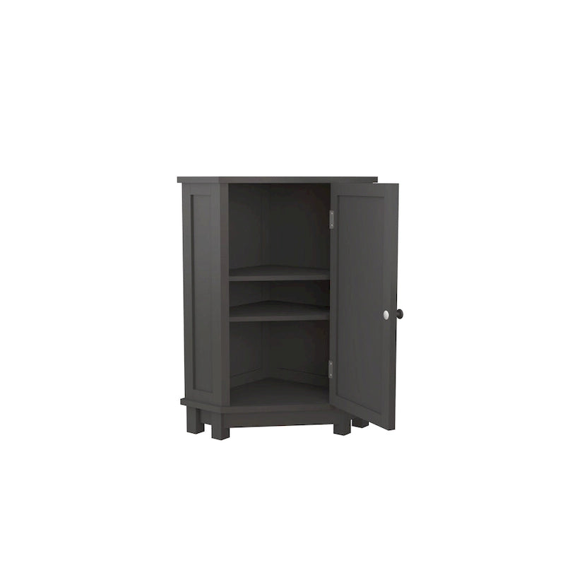 Triangle Corner Storage Cabinet with Shelf - N/A