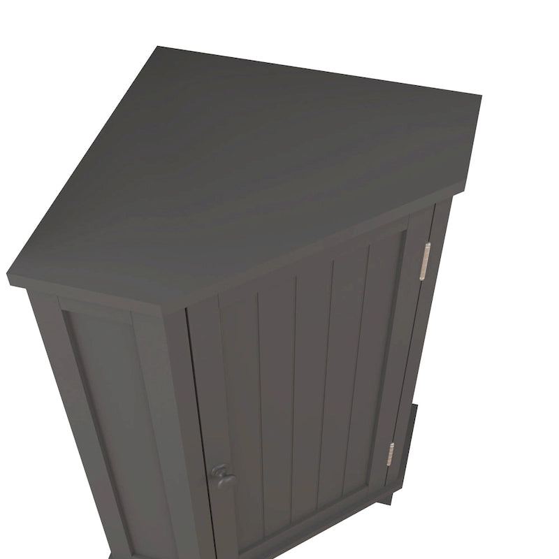 Triangle Corner Storage Cabinet with Shelf - N/A