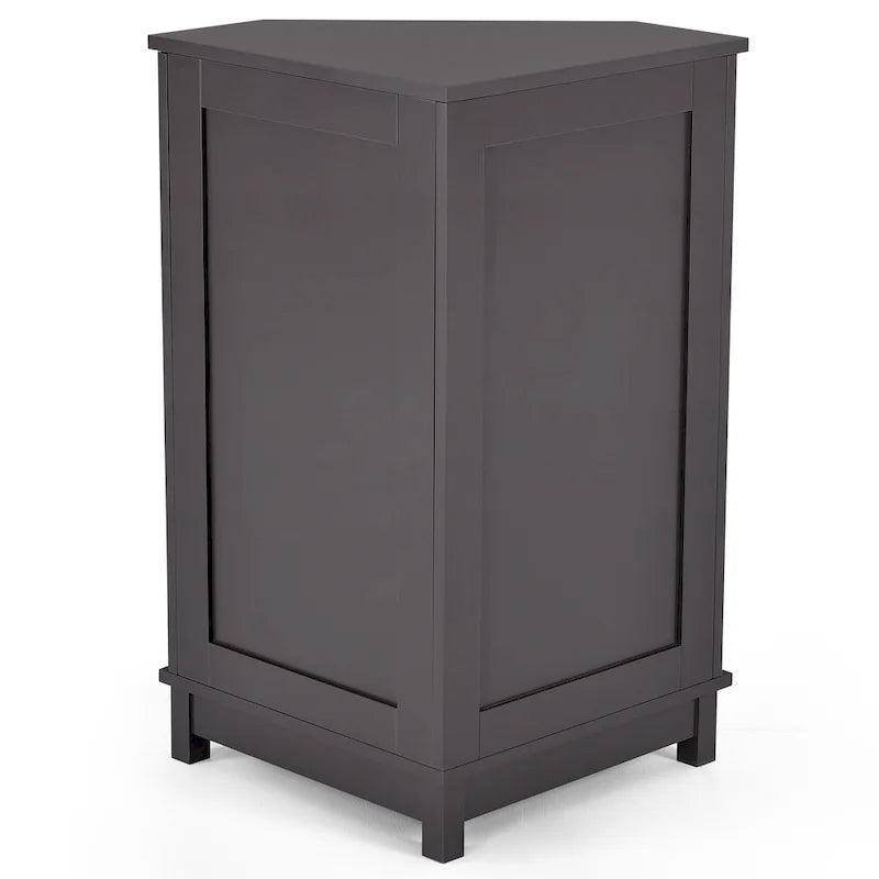 Triangle Corner Storage Cabinet with Shelf - N/A