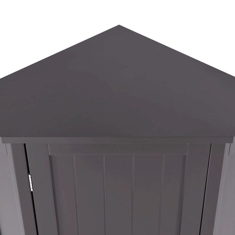 Triangle Corner Storage Cabinet with Shelf - N/A