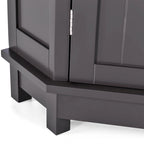 Triangle Corner Storage Cabinet with Shelf - N/A