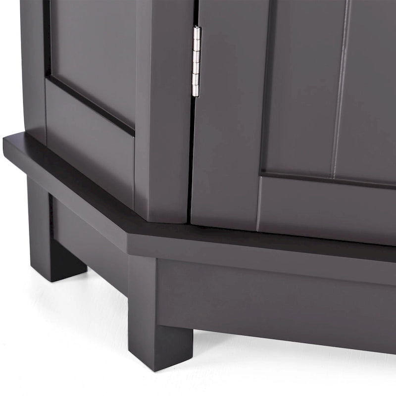 Triangle Corner Storage Cabinet with Shelf - N/A