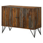 Komomo Sheesham Grey 1-Adjustable Shelf Accent Cabinet