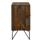 Komomo Sheesham Grey 1-Adjustable Shelf Accent Cabinet