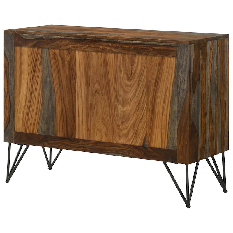 Komomo Sheesham Grey 1-Adjustable Shelf Accent Cabinet