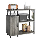 4-Tier Kitchen Islands Microwave Oven Stand-Kitchen Cabinets with hooks - 35.4in W