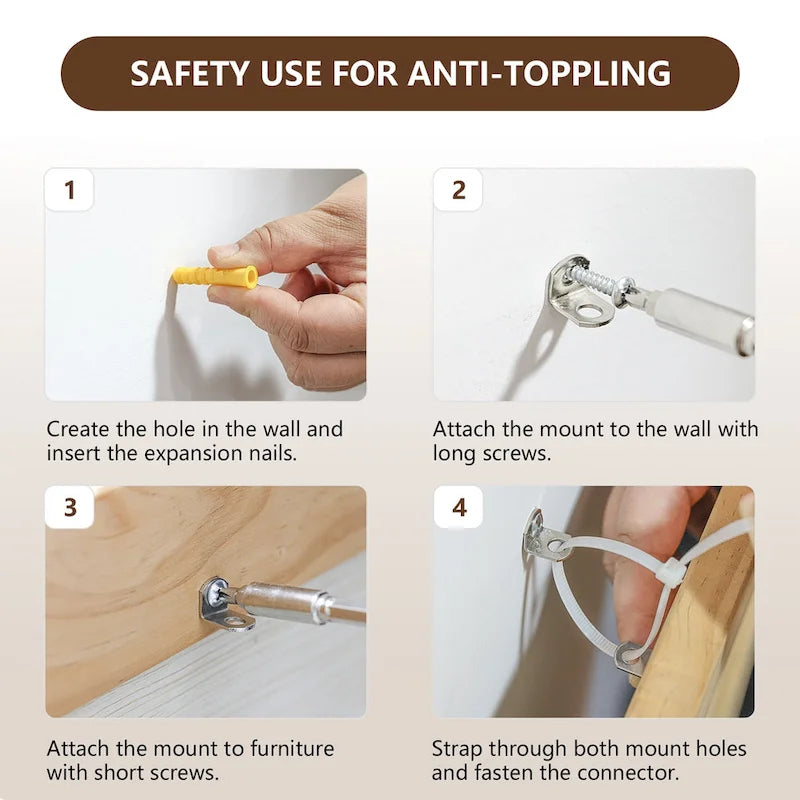 COSIEST Dark Brown Farmhouse Storage Cabinet with Honeycomb Pattern