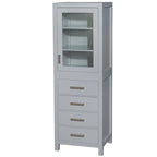 Wyndham Collection Sheffield Linen Tower with Door & Drawer Storage