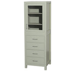 Wyndham Collection Sheffield Linen Tower with Door & Drawer Storage