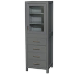Wyndham Collection Sheffield Linen Tower with Door & Drawer Storage