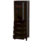 Wyndham Collection Sheffield Linen Tower with Door & Drawer Storage