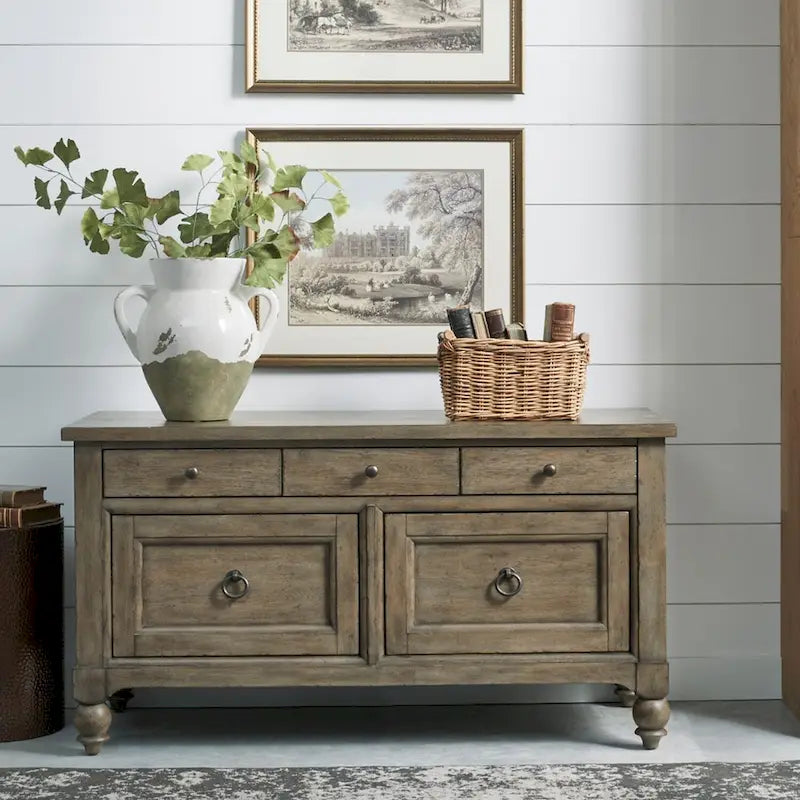 Americana Farmhouse Dusty Taupe Credenza