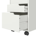 Adeptus Original Euro Roll Cart, Solid Wood, 4+1 Drawer Extra Wide Drawers Roll Carts, White