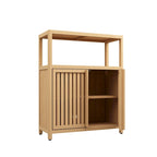 Bathroom Bamboo Storage Cabinet With Shelves