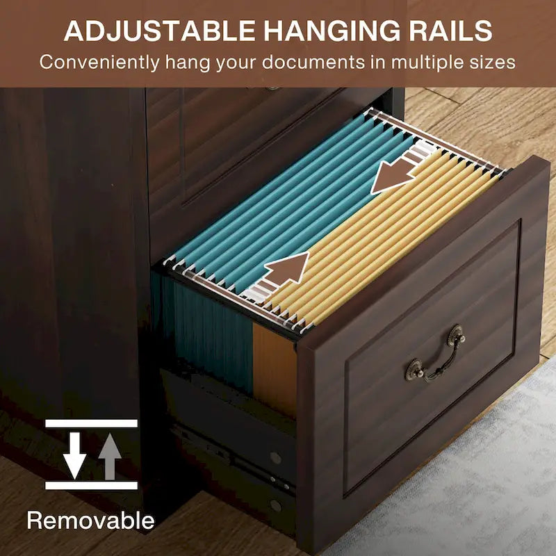 4-Drawer File Cabinet Filing Cabinet for A4 /Letter Size, Vertical File Cabinet Home Office Wood Filing Cabinet