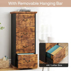 4-Drawer File Cabinet Filing Cabinet for A4 /Letter Size, Vertical File Cabinet Home Office Wood Filing Cabinet