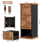 4-Drawer File Cabinet Filing Cabinet for A4 /Letter Size, Vertical File Cabinet Home Office Wood Filing Cabinet