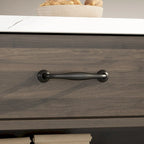 Server Table with 2 Drawers and Bottom Shelf Sideboard Buffet Cabinet - 55.1W