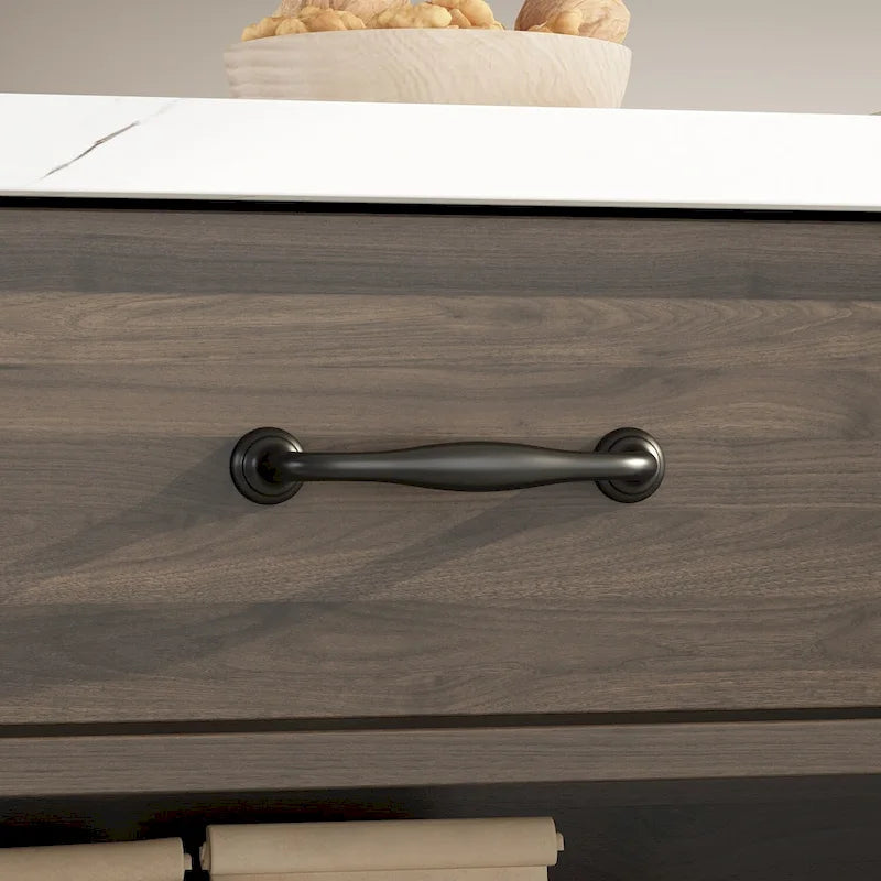 Server Table with 2 Drawers and Bottom Shelf Sideboard Buffet Cabinet - 55.1W