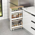 Narrow Rolling Storage Cart with Shelves for Kitchen and Bathroom