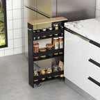 Narrow Rolling Storage Cart with Shelves for Kitchen and Bathroom