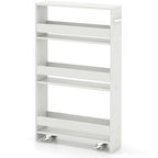 Narrow Rolling Storage Cart with Shelves for Kitchen and Bathroom