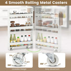 Narrow Rolling Storage Cart with Shelves for Kitchen and Bathroom
