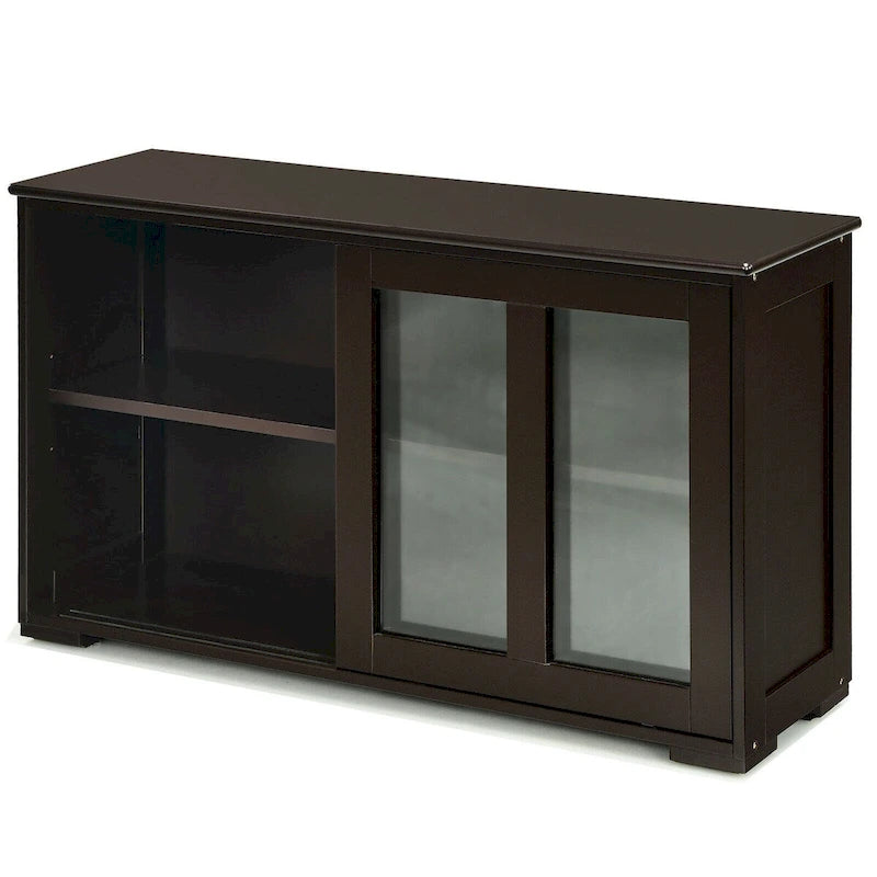 Sideboard Buffet Cupboard Storage Cabinet with Sliding Door - 42 x 13.0 x 24.5 (L x W x H)