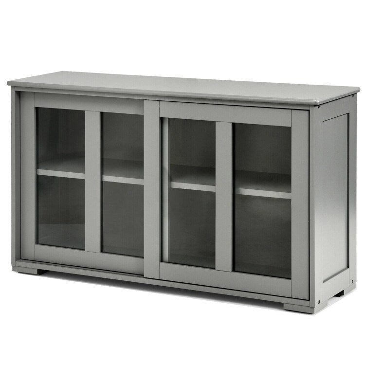 Sideboard Buffet Cupboard Storage Cabinet with Sliding Door - 42 x 13.0 x 24.5 (L x W x H)