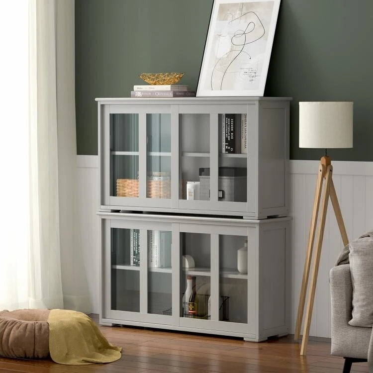 Sideboard Buffet Cupboard Storage Cabinet with Sliding Door - 42 x 13.0 x 24.5 (L x W x H)