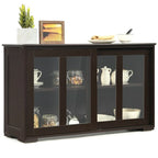 Sideboard Buffet Cupboard Storage Cabinet with Sliding Door - 42 x 13.0 x 24.5 (L x W x H)