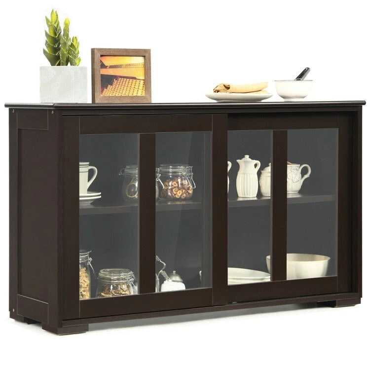 Sideboard Buffet Cupboard Storage Cabinet with Sliding Door - 42 x 13.0 x 24.5 (L x W x H)