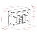 Jasper Buffet Cabinet, Black - 45.75 x 15.75 x 32.13 inches